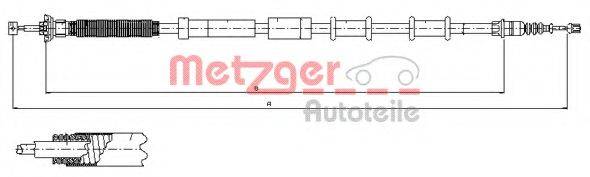 METZGER 120721 Трос, стояночная тормозная система