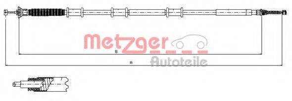 METZGER 120737 Трос, стояночная тормозная система