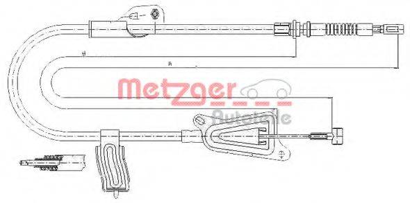 Трос, стоянкова гальмівна система METZGER 17.0124