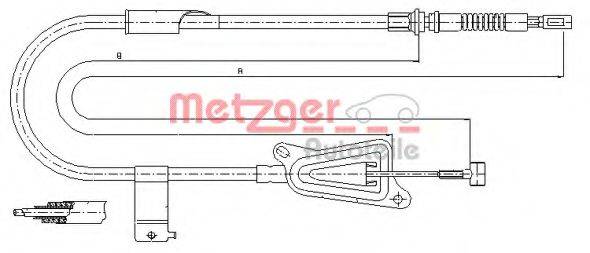 METZGER 170125 Трос, стоянкова гальмівна система