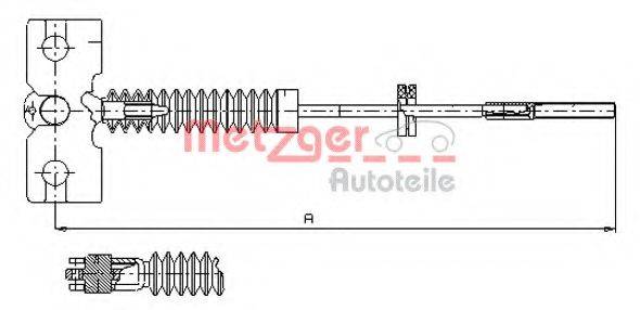Трос, стоянкова гальмівна система METZGER 17.0221
