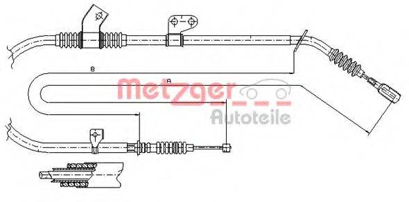 METZGER 170583 Трос, стояночная тормозная система
