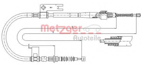 METZGER 170588 Трос, стояночная тормозная система
