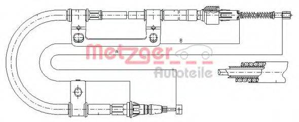 Трос, стояночная тормозная система METZGER 17.0590