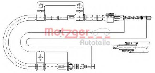 Трос, стояночная тормозная система METZGER 17.0591