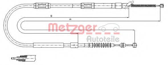 METZGER 171041 Трос, стоянкова гальмівна система
