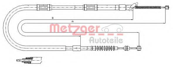 METZGER 171042 Трос, стоянкова гальмівна система