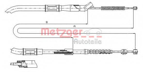 METZGER 171297 Трос, стоянкова гальмівна система