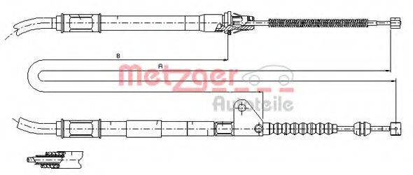 METZGER 171414 Трос, стояночная тормозная система