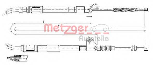 METZGER 171416 Трос, стоянкова гальмівна система