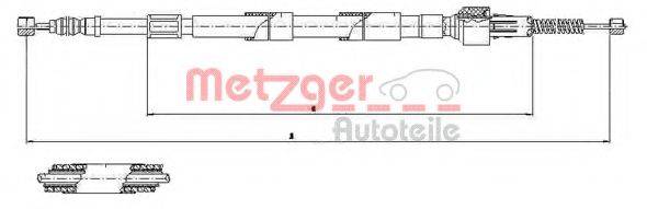 METZGER 171522 Трос, стоянкова гальмівна система