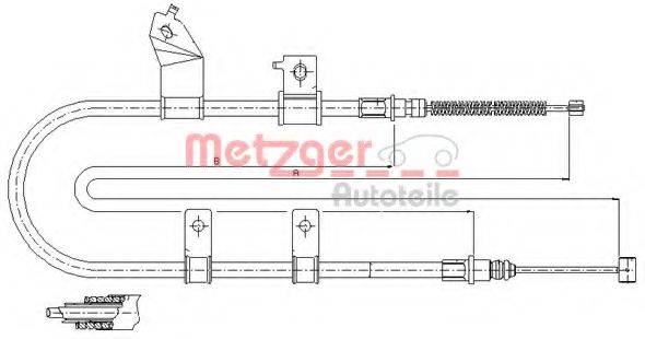 METZGER 173504 Трос, стоянкова гальмівна система