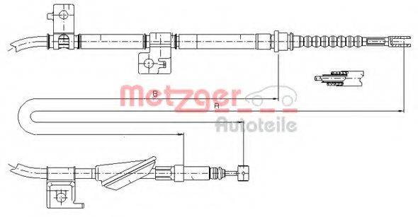 METZGER 174035 Трос, стоянкова гальмівна система
