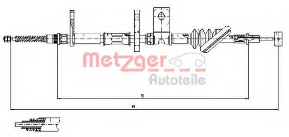 METZGER 175021 Трос, стояночная тормозная система