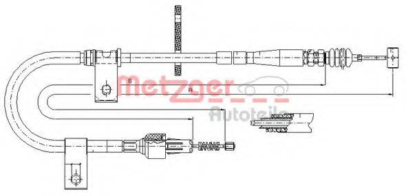 Трос, стояночная тормозная система METZGER 17.5041