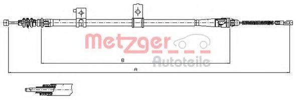 Трос, стояночная тормозная система METZGER 17.6032