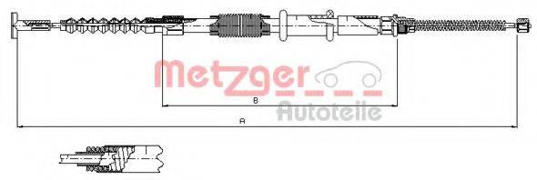 Трос, стоянкова гальмівна система METZGER 241.1