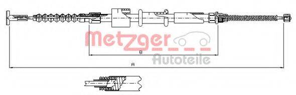 Трос, стоянкова гальмівна система METZGER 241.2