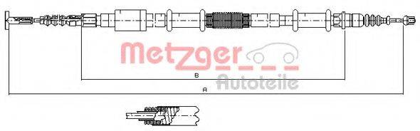 METZGER 4414 Трос, стояночная тормозная система