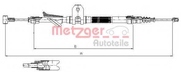Трос, стояночная тормозная система METZGER 451.2