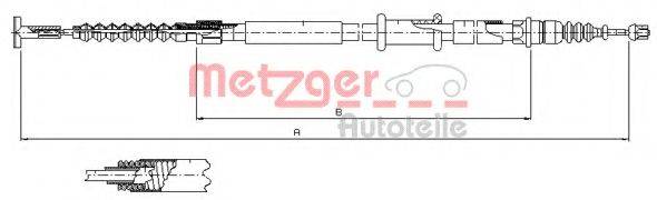 METZGER 46112 Трос, стояночная тормозная система