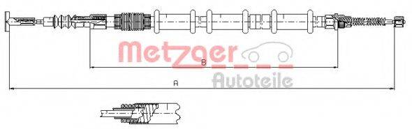 Трос, стояночная тормозная система METZGER 491.11