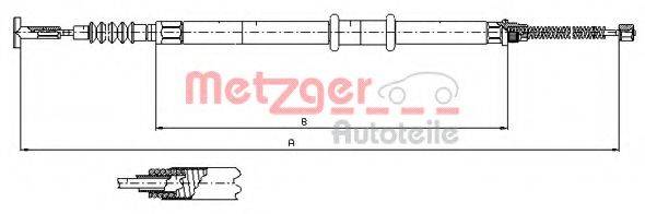 METZGER 49112 Трос, стояночная тормозная система