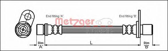 METZGER 4112180 Тормозной шланг