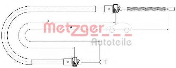 METZGER 106894 Трос, стояночная тормозная система