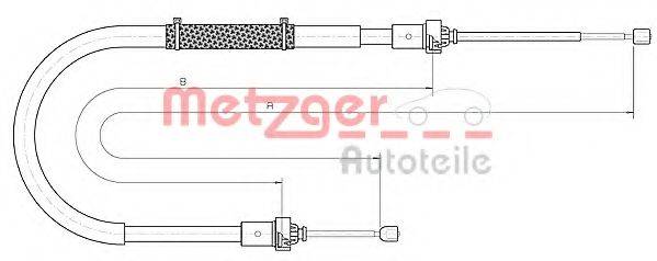 METZGER 106895 Трос, стояночная тормозная система