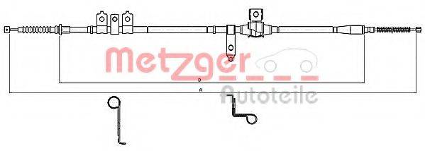 METZGER 115346 Трос, стоянкова гальмівна система