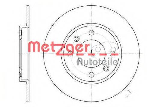 METZGER 612800 Тормозной диск