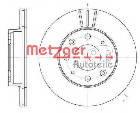 METZGER 636810 Тормозной диск