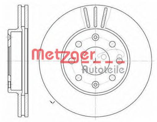 Тормозной диск METZGER 6110257