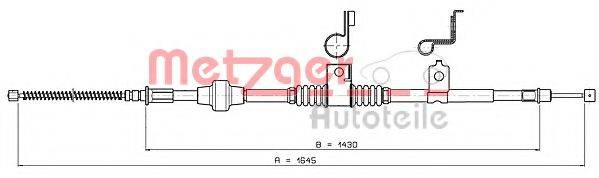 METZGER 172294 Трос, стояночная тормозная система