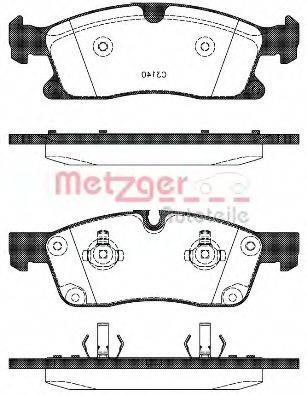 METZGER 1170785 Комплект тормозных колодок, дисковый тормоз