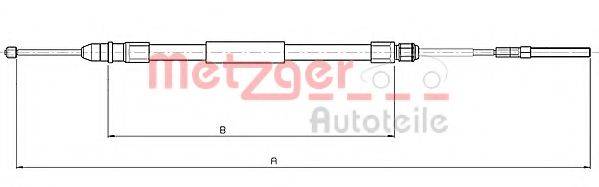 METZGER 104136 Трос, стояночная тормозная система