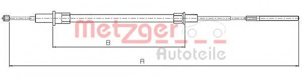 METZGER 104153 Трос, стояночная тормозная система