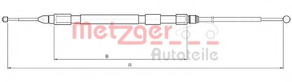 METZGER 104157 Трос, стояночная тормозная система