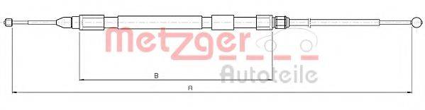 METZGER 104158 Трос, стояночная тормозная система