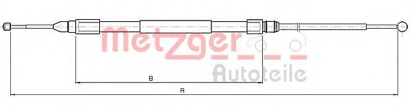 METZGER 104159 Трос, стоянкова гальмівна система