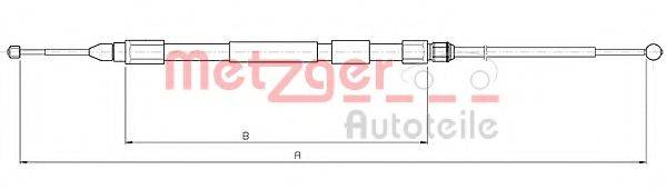 METZGER 104267 Трос, стояночная тормозная система