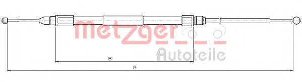 Трос, стояночная тормозная система METZGER 10.4268