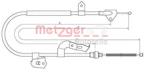 METZGER 104510 Трос, стояночная тормозная система