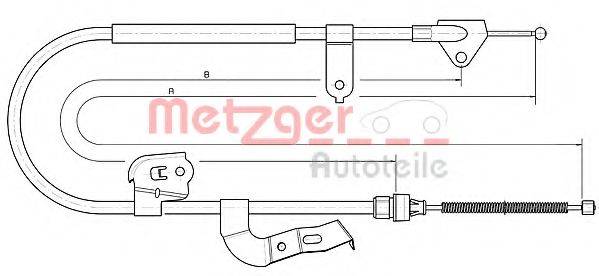 METZGER 104511 Трос, стояночная тормозная система