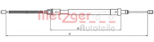 METZGER 104575 Трос, стояночная тормозная система