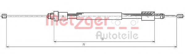 METZGER 104705 Трос, стояночная тормозная система