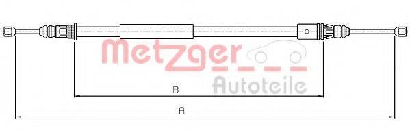 Трос, стояночная тормозная система METZGER 10.4713