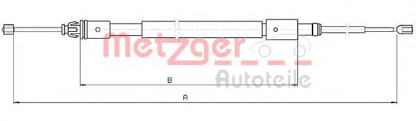 METZGER 104714 Трос, стояночная тормозная система