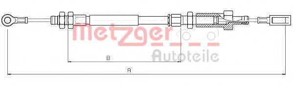 METZGER 104723 Трос, стояночная тормозная система
